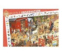 Puzzle d'observation 200 pièces - DJECO - Équitation - Paysage et nature - À partir de 6 ans - Multicolore