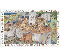 Puzzle d'observation Le Chateau Fort 100 Pieces - Set Puzzle Moyen Age + 1 Carte Tigre - garçon
