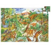 Puzzle d'observation Le Monde des Dinosaures 100 Pieces - livret et Poster - Set Jeu Loisir créatif Enfant + Carte Tigre
