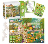 Puzzle - DODO - Wimmelpuzzle - L'été à la campagne - 60 pièces - Multicolore - Éducatif