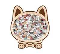 Puzzle Dogs - Jeu de Puzzle en Bois de 115 pièces, Design Couleur Morandi, Casse-tête éducatif, Planche Lisse et Durable | Jouet de Divertissement Familial pour, garçons et Filles, activité de