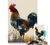 Puzzle Double Exposition Coq pour Adultes 1000 pièces Améliore la mémoire Détend l'esprit Pièce de Collection Sharp Edge (38x26cm)