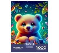 Puzzle d'ours, Puzzle pour Adultes et Enfants. 1000 pièces, Motif d'ours, Jouet de défi Presque insoluble, décoration intérieure, pour Adultes et Enfants à partir de 14 Ans, 38x26cm/1000 pièces