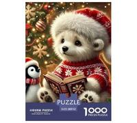 Puzzle d'ours, Puzzle pour Adultes et Enfants. 1000 pièces, Motif d'ours, Jouet de défi Presque insoluble, Jeux éducatifs, pour Adultes et Enfants à partir de 14 Ans, 52x38cm/1000 pièces