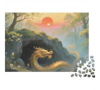 Puzzle Dragon 1000 Pieces pour Adultes,Paysage Chinois Un Jeu De Dexérité Très Difficile Puzzle Éducatif Et Stimulant Un Jeu Cadeau Original 1000pcs (75x50cm)