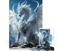 Puzzle Dragon Ancien du Ciel Blanc 1000 Pièces pour Adolescents Stimulation Mentale Ajustement Parfait Loisirs Captivants pour des Moments Confortables à la Maison (50x75cm)