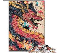 Puzzle Dragon Aquarelle 1000 pièces pour Adultes et Adolescents, Jeux éducatifs, décoration d'intérieur et Cadeaux Uniques (50x75cm)