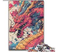 Puzzle Dragon Aquarelle 2000 pièces pour Ados et Adultes, Jeux éducatifs, décoration d'intérieur, à Offrir en Cadeau à Toute la Famille (70x100cm)