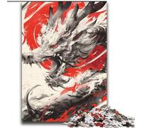 Puzzle Dragon Aquarelle pour Adultes 2000 Pièces, pour 14 Ans et Plus, Art Déco Maison Jeux Famille Cadeaux Noël Anniversaire (70x100cm)