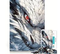 Puzzle Dragon Blanc 1000 Pièces Développe la mémoire,ludique et de qualité Professionnelle pour stimuler l'esprit (38x26cm)