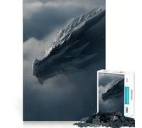 Puzzle Dragon Blanc dans Les Nuages pour Adolescents 1000 Pièces Jeu Stimulant l'esprit Assemblage Solide et Sécurisé Activité de Partage en Famille (50x75cm)