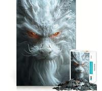 Puzzle Dragon Blanc Gros Plan 1000 Pièces Jeu de Construction Ajustement Parfait Activité Récompenseuse pour Les Jours de Pluie (38x52cm)