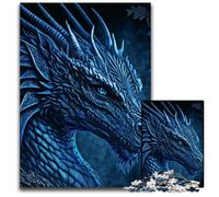 Puzzle Dragon Bleu 1000 pièces pour Adultes Puzzle Difficile pour Adultes pour Adolescents et familles décoration DIY Parfaite défi cérébral 1000 pièces (38 x 26 cm)