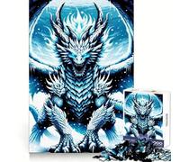 Puzzle Dragon Blizzard 1000 pièces pour Adolescents Favorise la Concentration et la détente S'emboîte Parfaitement (50x75cm)