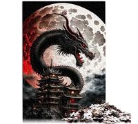 Puzzle Dragon Brave 1000 pièces en Bois pour Adultes et Enfants à partir de 12 Ans 50 x 75 cm