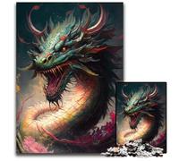 Puzzle Dragon Chinois 1000 pièces pour Adultes, Puzzle Stimulant, idée Cadeau d'anniversaire, Jeu de réflexion Stimulant 50x75cm/19,68x29,52 Pouces