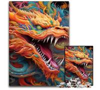 Puzzle Dragon Chinois coloré 1000 pièces, Puzzle pour Adultes, activité familiale, décoration d'intérieur, Cadeau de Vacances 50x75cm / 19,68x29,52 Pouces
