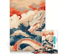 Puzzle Dragon Chinois Nouvel an pour Adultes 1000 Pièces Jeu de logique et de résolution d'énigmes Soulagement des tensions Découpe précise Cadeau précieux (50x75cm)