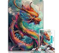 Puzzle Dragon Chinois pour Adolescents 1000 pièces, Jouet éducatif et décompressant, idéal comme Cadeau (38x26cm)