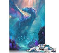 Puzzle Dragon Corail Sacré 1000 pièces Puzzle Adulte Puzzles en Bois pour Amusement en Famille et Soirées de Jeux 1000 pièces (75x50cm)