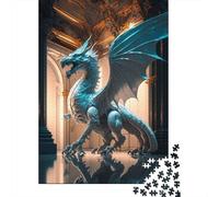 Puzzle Dragon Courageux pour Adultes, 1000 Pièces, pour Adultes et Adolescents à Partir de 12 Ans, Cadeau de réveillon de Noël, 1000 Pièces (75x50cm)