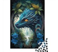 Puzzle Dragon dans la Jungle de Mandalas pour Adultes, 1000 Pièces, Papier, Créatif, Décompressible, 1000 Pièces (38x26cm)