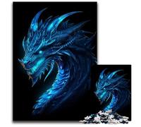 Puzzle Dragon de Glace Bleu en Colère 1000 Pièces pour Adultes Puzzles pour Adultes pour Vacances Anniversaires et Soirées de Jeux en Famille 1000 PCS (75x50cm)