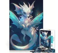 Puzzle Dragon de la Mer Blanche 1000 pièces,Jeu de Concentration mentale sans Espace,Design ajusté,défi cérébral interactif pour la Maison (38x52cm)