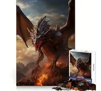 Puzzle Dragon de l'enfer (38x52cm) 1000 pièces Idéal pour Les Adolescents Stimulation Cognitive Loisirs calmes Cadeau de Noël idéal