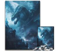 Puzzle Dragon Destroying Kingdom 1000 pièces activités Amusantes à la Maison Cadeau d'anniversaire Cadeau de Voyage 1000 pièces (75 x 50 cm)