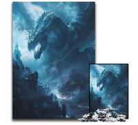 Puzzle Dragon Destroying Kingdom pour Adultes 1000 pièces Puzzles en Papier Activité familiale Cassetête Décoration d'intérieur Cadeau de Vacances 1000 pièces (38 x 26 cm)