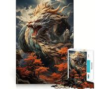 Puzzle Dragon du Gouffre Céleste 1000 Pièces pour Adolescents Jeu de Logique et de Calme Objet de Collection Premium Edge Art 38x52cm