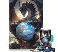 Puzzle Dragon du Monde Anime pour Adultes,1000 pièces,Jeu de mémoire et de réflexion,découpe Laser pour Un Assemblage Parfait,Cadeau Unique pour soulager Le Stress (50x75cm)
