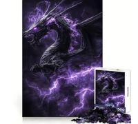 Puzzle Dragon Éclair Violet 1000 Pièces Cadeau pour Adultes Stimule la Mémoire Détente Mentale Découpe Premium Surprise Chaleureuse (38x26cm)