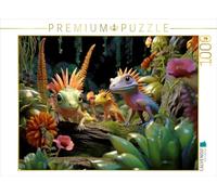 Puzzle · Dragon en Peluche | Trois en exploration · 1000 pièces · Format assemblé 64 × 48 cm · CALVENDO Puzzle