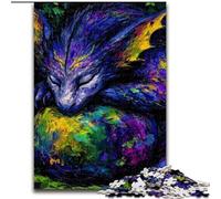 Puzzle Dragon et Terre 1000 pièces pour Adultes et Adolescents, modèle à Assembler, à Offrir en Cadeau à Toute la Famille, adapté aux Enfants de 14 Ans et Plus (26x38cm)