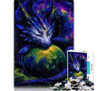 Puzzle Dragon et Terre pour Adolescents 1 000 pièces Anti-Stress idéal pour Les Vacances et Le Temps Mort (50x75cm)