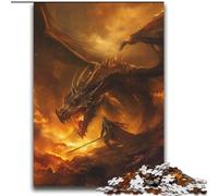 Puzzle Dragon Flamme 2000 pièces pour Adolescents, Cadeaux pour 14 Ans et Plus Entraînez Votre Cerveau et Vos Mains Cadeaux de Noël (70x100cm)