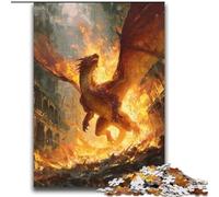 Puzzle Dragon Flamme 2000 pièces pour Adultes et Adolescents, adapté aux Personnes de 14 Ans et Plus Idées Cadeaux de décoration intérieure (70x100cm)
