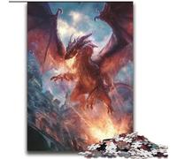 Puzzle Dragon Flamme pour Adultes 2000 Pièces, Jeux Amusants Chaque Pièce Est Unique - Jeu Familial Amusant et Défi (70x100cm)