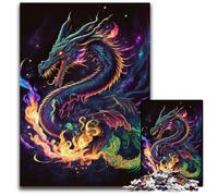 Puzzle Dragon Japonais 14 pièces en Bois pour Adultes Jeu de réflexion pour Adolescents pour Les fêtes 1 000 pièces (75 x 50 cm)