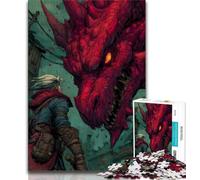 Puzzle Dragon Knight pour Adultes 1000 pièces, Jeu Familial Anti-Stress, défi Difficile, Superbes Cadeaux et Jouets 50x75cm