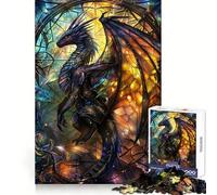 Puzzle Dragon Majestueux Azur 1000 Pièces pour Adolescents Bien-être Cérébral Stimulation Douce Cadeau Sensuel (50x75cm)