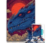 Puzzle Dragon Mystérieux 1000 Pièces pour Adolescents Jeu Familial Anti-Stress Défi Difficile Cadeaux Secrets du Père Noël (50x75cm)