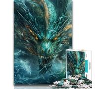 Puzzle Dragon Mystérieux 1000 Pièces pour Adultes, 1000 Pièces pour Adolescents, Idée Cadeau Anniversaire Adulte, Jeu de Famille et Loisirs 50x75cm