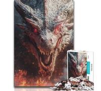 Puzzle Dragon Mystérieux 1000 pièces pour Adultes et Adolescents, Jeu de réflexion, décoration Murale, Cadeaux d'anniversaire et de Noël Uniques (50x75cm)