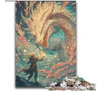 Puzzle Dragon Mystérieux 2000 pièces pour Adolescents, Jeux éducatifs, décoration d'intérieur, Cadeau d'anniversaire, Art Mural (70x100cm)