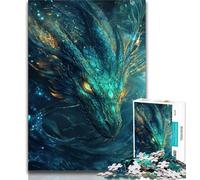 Puzzle Dragon Mystérieux pour Adultes 1000 Pièces, Jouets Éducatifs Jeux Anti-Stress Convient pour Décoration de Bureau 50x75cm
