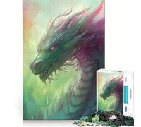 Puzzle Dragon Mystique de la Brume pour Adultes, 1000 Pièces, Jeu de Concentration et de Détente, Bordure Stricte, Choix du Père Noël (38x26cm)