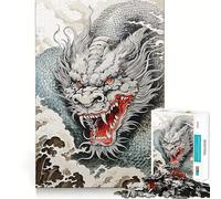 Puzzle Dragon Mystique du Japon pour Adolescents, 1000 pièces, Jeu de logique Solide, Plaisir partagé, Bords Nets, Joli Cadeau (50x75cm)